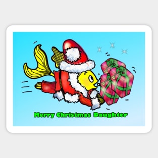 SantaFish- Merry Christmas Daughter Sticker